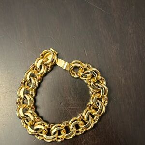 Vintage costume bracket! Ruby like stones.